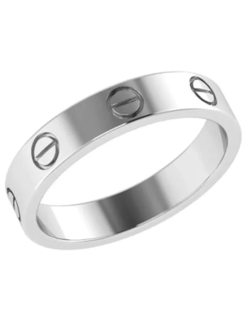Generic Silver Screw Stainless Steel Ring